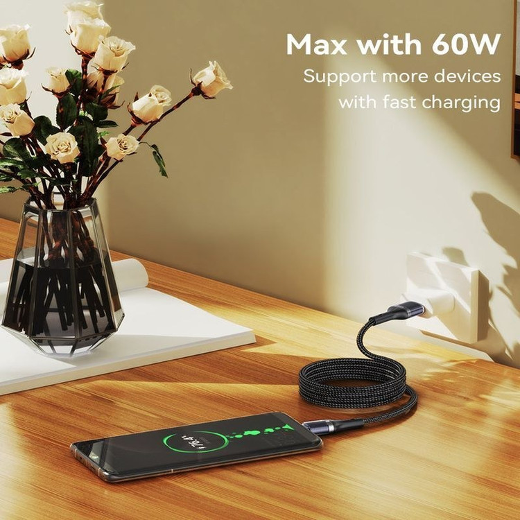 کابل شارژ دو کاره 60 وات یسیدو مدل CA165C