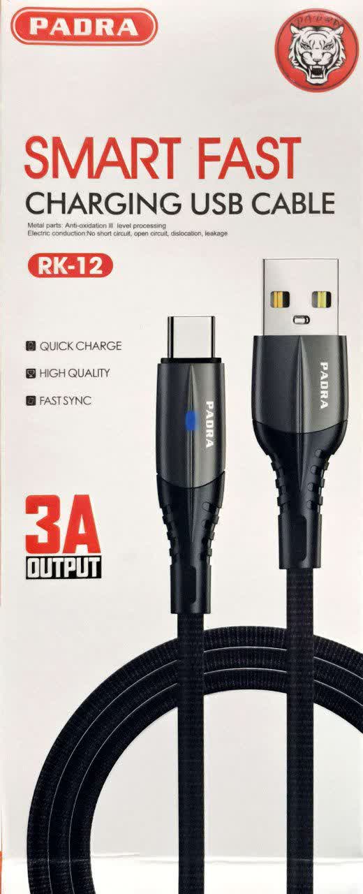 کابل تایپ سی پادرا مدل RK-12