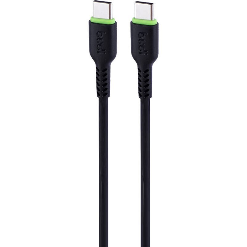 کابل فست شارژ USB-C به USB-C بودی مدل Budi DC158TT10 توان 65 وات طول 1 متر